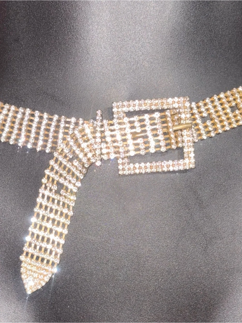 Gold style Rhinestone belt sparkle party 40”